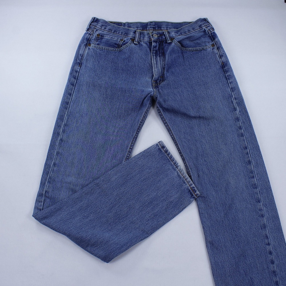 Levi's 505 Straight Fit Men's Blue Jeans Size W34 L36 Regular Fly Denim